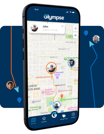 The Glympse consumer app is available on Apple and Android devices