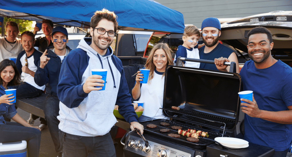 Group of tailgaters enjoying their time together